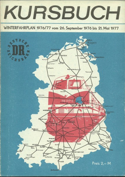 Buch 1976/77 Kursbuch DR Winter
