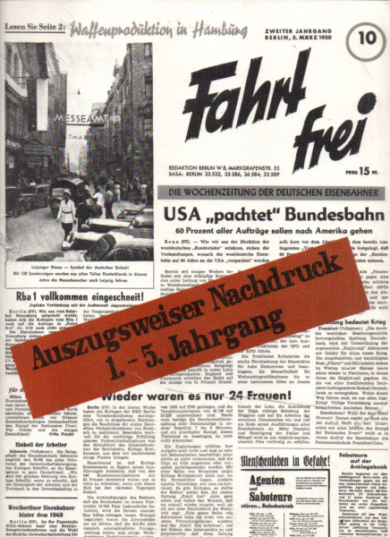 Buch Fahrt Frei - Jahrgänge 1949-1953