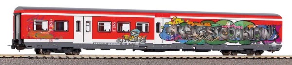 H0 S-Bahn x-wagen 2. Kl. DB AG verkehrsrot Ep.V, mit Graffiti