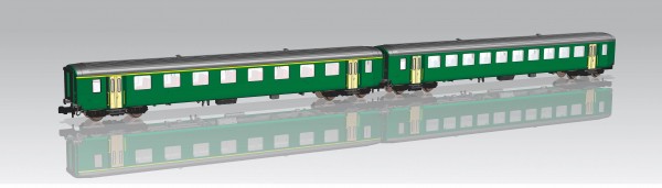 N EW-I-Wagen-Paar SBB-5 1.Klasse+2.Klasse grün NH2020(III)