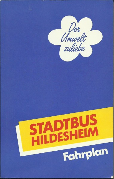 Buch 1989 Fahrplan - Stadtbus Hildesheim