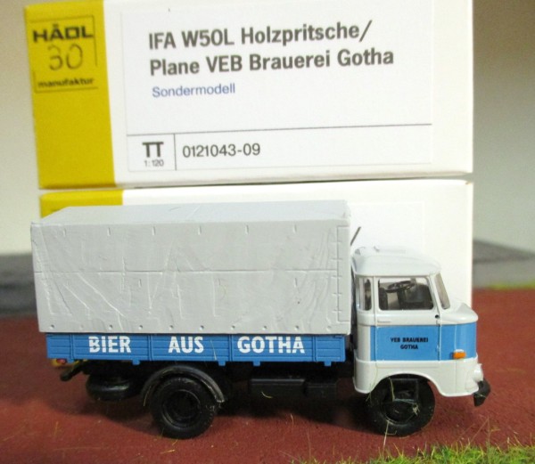 TT WIEMO/MBS-R EXCLUSIV W50L Pr/Plane-LKW 'VEB Brauerei Gotha'