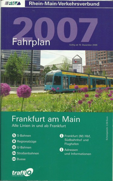 Buch 2007 RMV Fahrplan - Frankfurt am Main - Rhein-Main-Verkehrsverbund