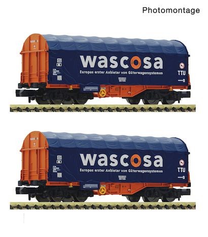 N Schiebeplanenwagen-Set, Wascosa Ep.6 2-tlg