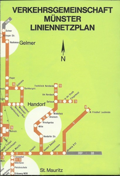 Buch 1980 VGM Liniennetzplan - Münster