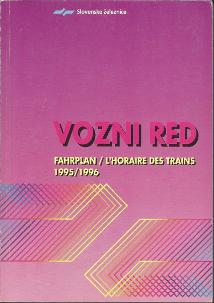 Buch 1995/96 Kursbuch - Slowenien - SZ Vozni Red - Slovenska Zeleznice