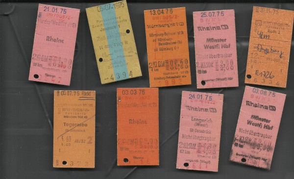 Item 1975 Fahrkarten { Konvolut } Schwerpunkt: 1975