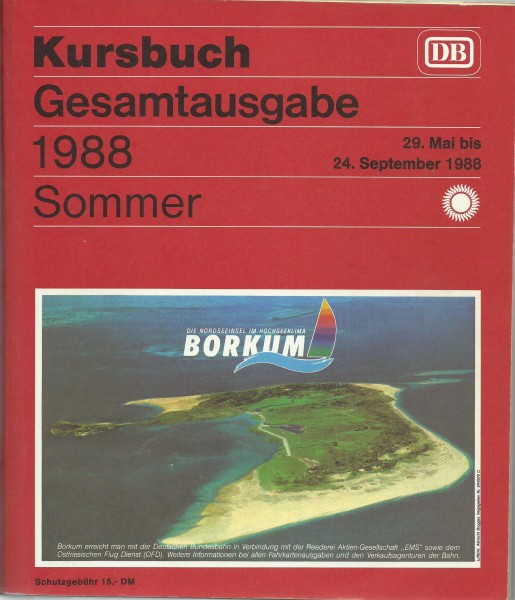 Buch 1988 Kursbuch-Gesamtausgabe Sommer