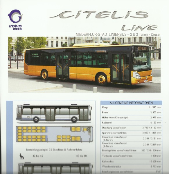 Heft 2006 Prospekt Irisbus - CITELIS - Niederflur-Stadtlinenbus 2 & 3 Türen