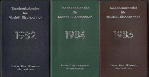 Heft 1982-89 5er-Konvolut Taschenkalender für Modelleisenbahner