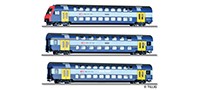 H0 Doppelstockwagen-Set mit Steuerwagen, SBB, Ep.V 3-tlg