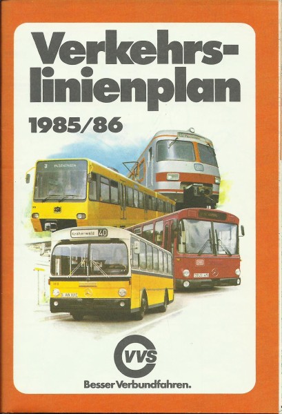 Buch 1985/86 VVS Liniennetzplan - Stuttgart