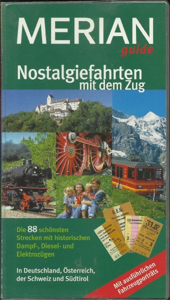 Buch Nostalgiefahrten mit dem Zug - Merian guide