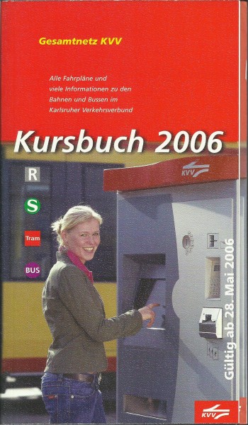 Buch 2006 KVV Kursbuch - Karlsruhe Karlsruher Verkehrsverbund