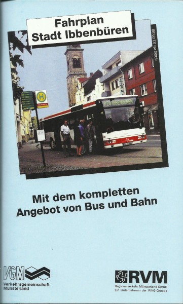 Buch 1998 VGM Stadtfahrplan Ibbenbüren