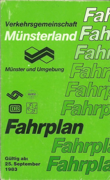 Buch 1983 VGM Fahrplan - Münster - Winter