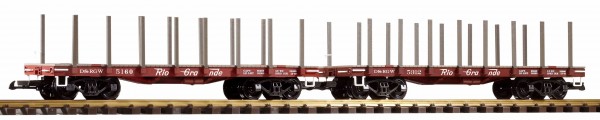 G US-Rungenwagen-Paar/4-a. D&RGW braun