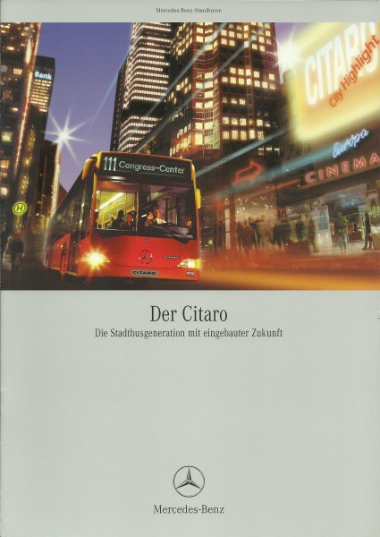 Heft 2002 Prospekt Mercedes-Benz - Der Citaro - Die Stadtbusgeneration mit eingebauter Zukunft