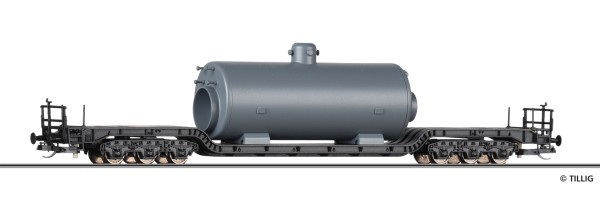 TT Tiefladewagen/6-a. SSt49 DB-4 + Dampfkessel