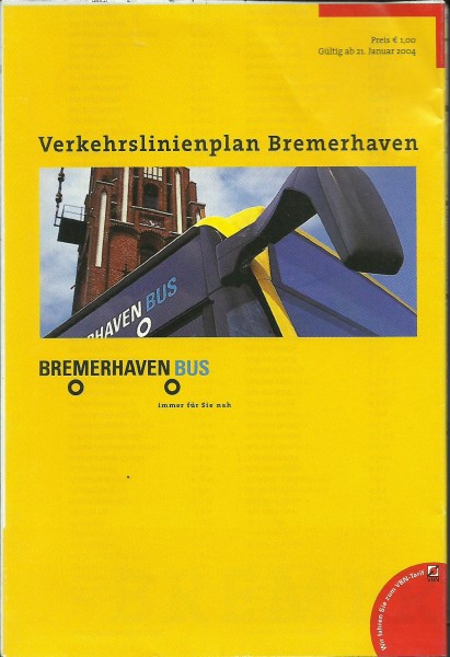 Buch 2004 Liniennetzplan - Bremenhaven Bremerhavenbus - immer für Sie nah