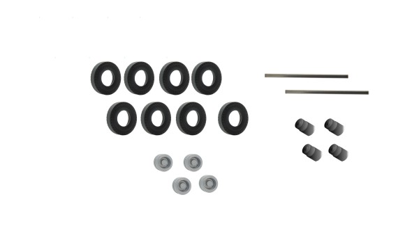 H0 Nachrüst-Set für kibri Anhänger und AufliegerZwillingsbereifung
