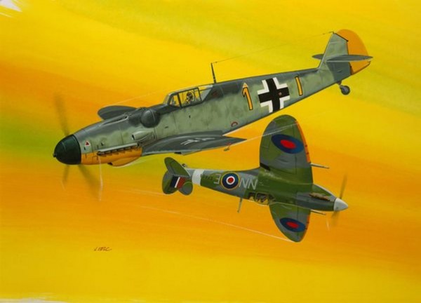 Combat Set Bf109G-10 & Spitfi