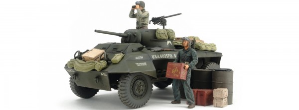 Militär-Bausatz M8 Greyhound Combat Patrol Set der US Army im Maßstab 1/35.