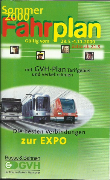 Buch 2000 GVH Fahrplan Großraum Hannover Großraum-Verkehr Hannover