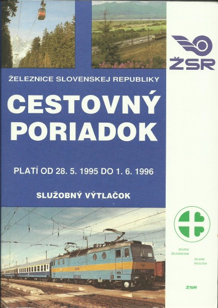 Buch 1995/96 Kursbuch Slowakei - ZSR Cestovny Poriadok - 28.5.1995-1.6.1996