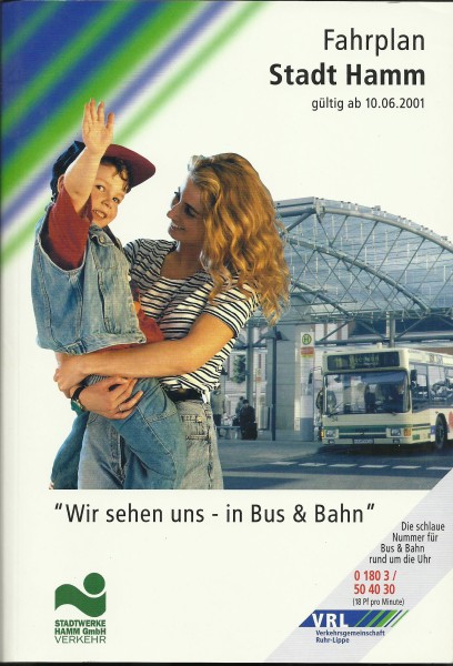 Buch 2001 VRL Fahrplan - Stadt Hamm - Verkehrsgemeinschaft Ruhr-Lippe