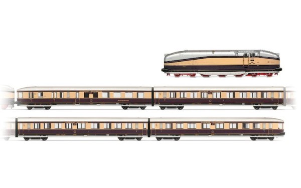 H0 Stromlinien-Dampflok 61 001 DRG mit 4-teiligem Henschel-Wegmann-Zug SOUND