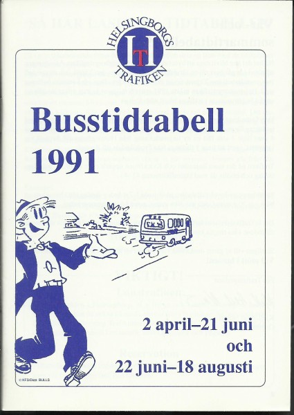 Buch 1991 Fahrplan - Helsingborg - Busstidtabell - Helsingborgs Trafiken