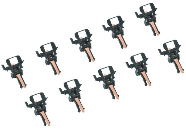 H0 Stromführende Kurzkupplungsköpfe 1-polig für NEM-Schacht 10er-Pack