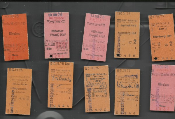 Item 1975 Fahrkarten { Konvolut } Schwerpunkt: 1975