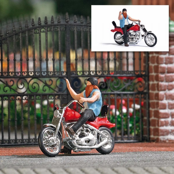87 US-Motorrad mit Biker