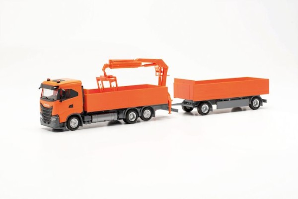 87 Iveco S-Way ND Baustoff-Hängerzug, orange