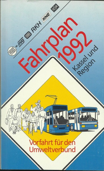 Buch 1992 KVG Fahrplan - Kassel und Region