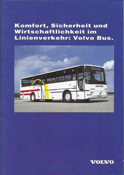 Buch Prospekt VOLVO - Komfort, Sicherheit und Wirtschaftlichkeit im Linienverkehr