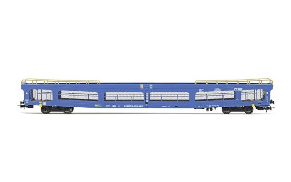 H0 Autotransportwagen DDm916, ZXBENET, mit Schutzgittern, Blau