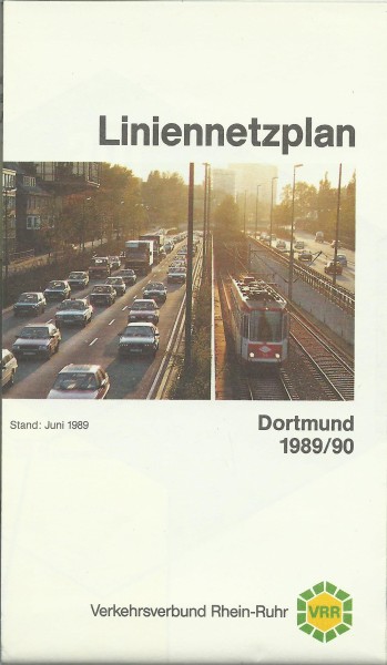 Buch 1989/90 VRR Liniennetzplan - Dortmund