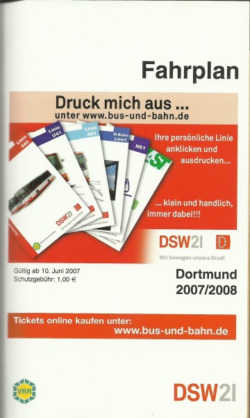 Buch 2007/08 VRR Stadtfahrplan - Dortmund