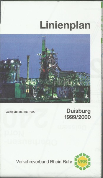 Buch 1999/2000 VRR Liniennetzplan - Duisburg