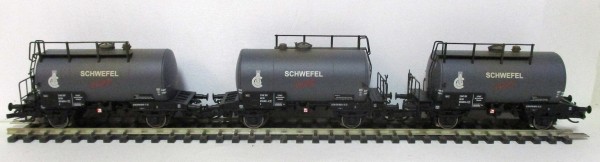 TT WIEMO EXCLUSIV Kesselwagen-Set DEUTZ 'Schwefelwagen' DR Ep.IV 3-tlg