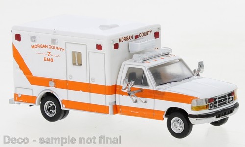 87 Ford F-350 Horton Ambulance weiss, orange, 1997, Morgan County,