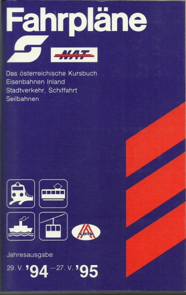 Buch 1994/95 Kursbuch ÖBB NAT Teil I Band 1 - Das Österreichische Kursbuch