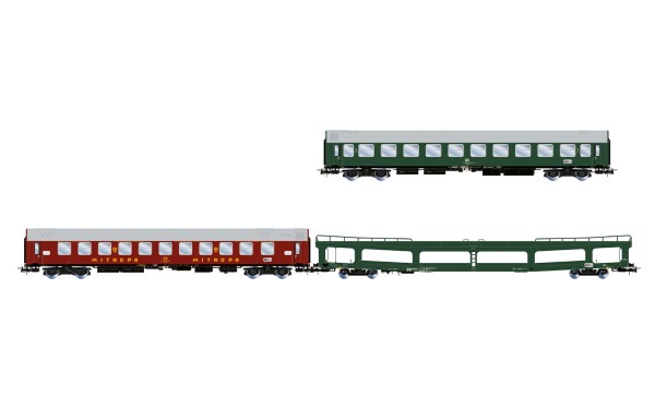 H0 Autoreisezug-Set 'Berlin  Lörrach', DR, Ep.IV 3-tlg