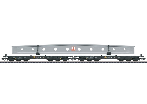 H0 2x Samms 709 beladen mit Max Bögl Satteldachträger *VEDES SONDERMODELL*