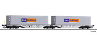 TT Containertragwagen Sggmrs der HUPAC AG (CH), beladen mit zwei 40 Containern, Ep. VI