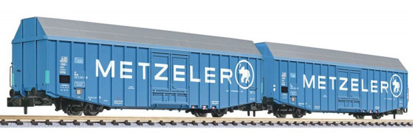 N Großraumgüterwagen-Paar DB-4 'Metzeler