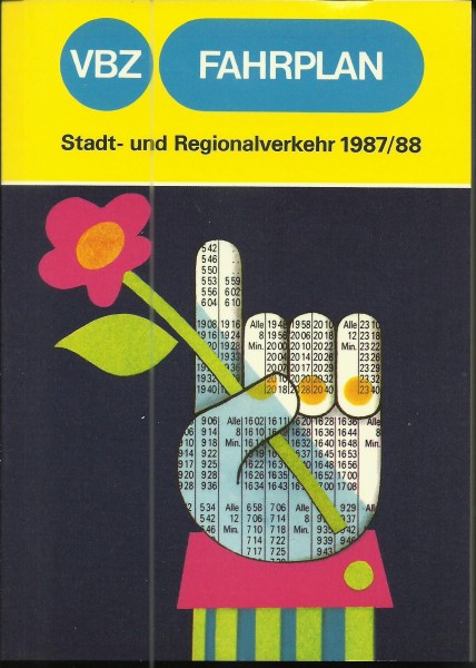 Buch 1987/88 VBZ Fahrplan - Zürich - Stadt- und Regionalverkehr